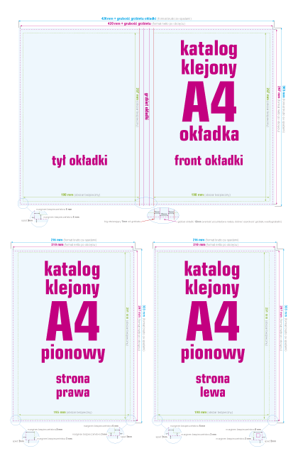Katalogi klejone A4 pionowe - instrukcja przygotowania pliku