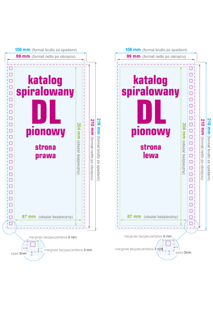 Katalogi spiralowane DL pionowe - instrukcja przygotowania pliku