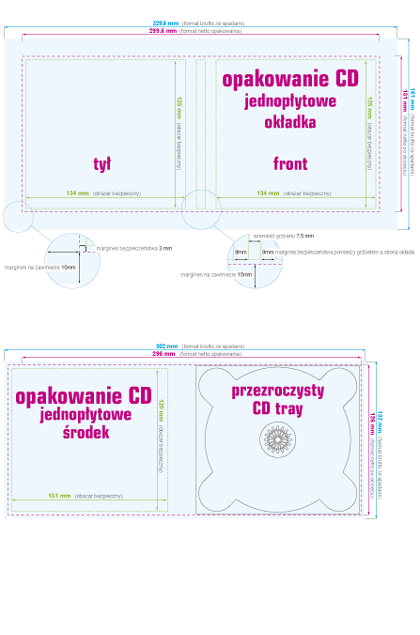 Opakowanie CD na 1 płytę - instrukcja przygotowania pliku