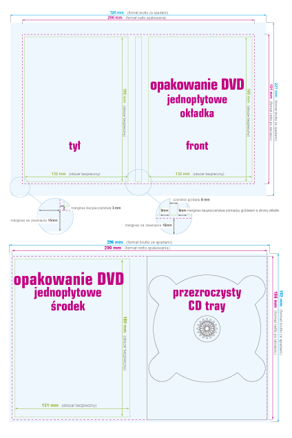 Opakowanie DVD na 1 płytę - instrukcja przygotowania pliku
