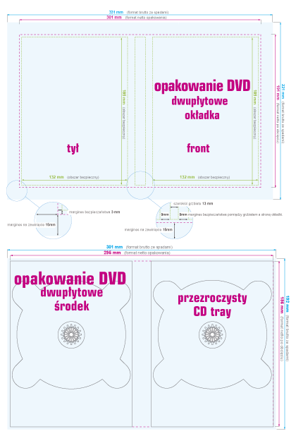 Opakowanie DVD na 2 płyty - instrukcja przygotowania pliku