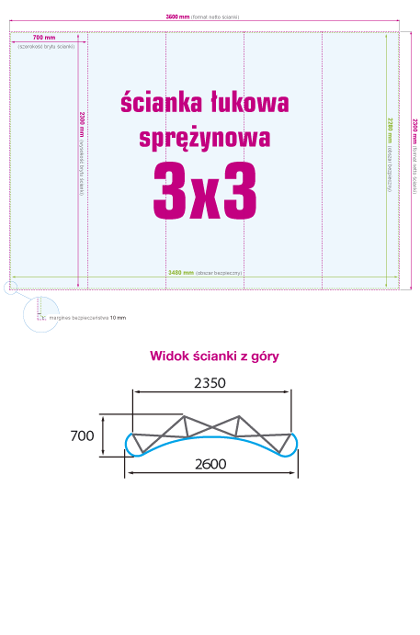 Ścianka łukowa sprężynowa 3x3 - instrukcja przygotowania pliku